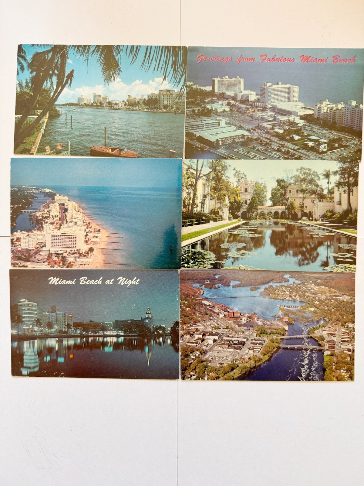 Lot of 6 Vintage Postcards Miami Beach FL Balboa Park CA Wisconsin Rapids