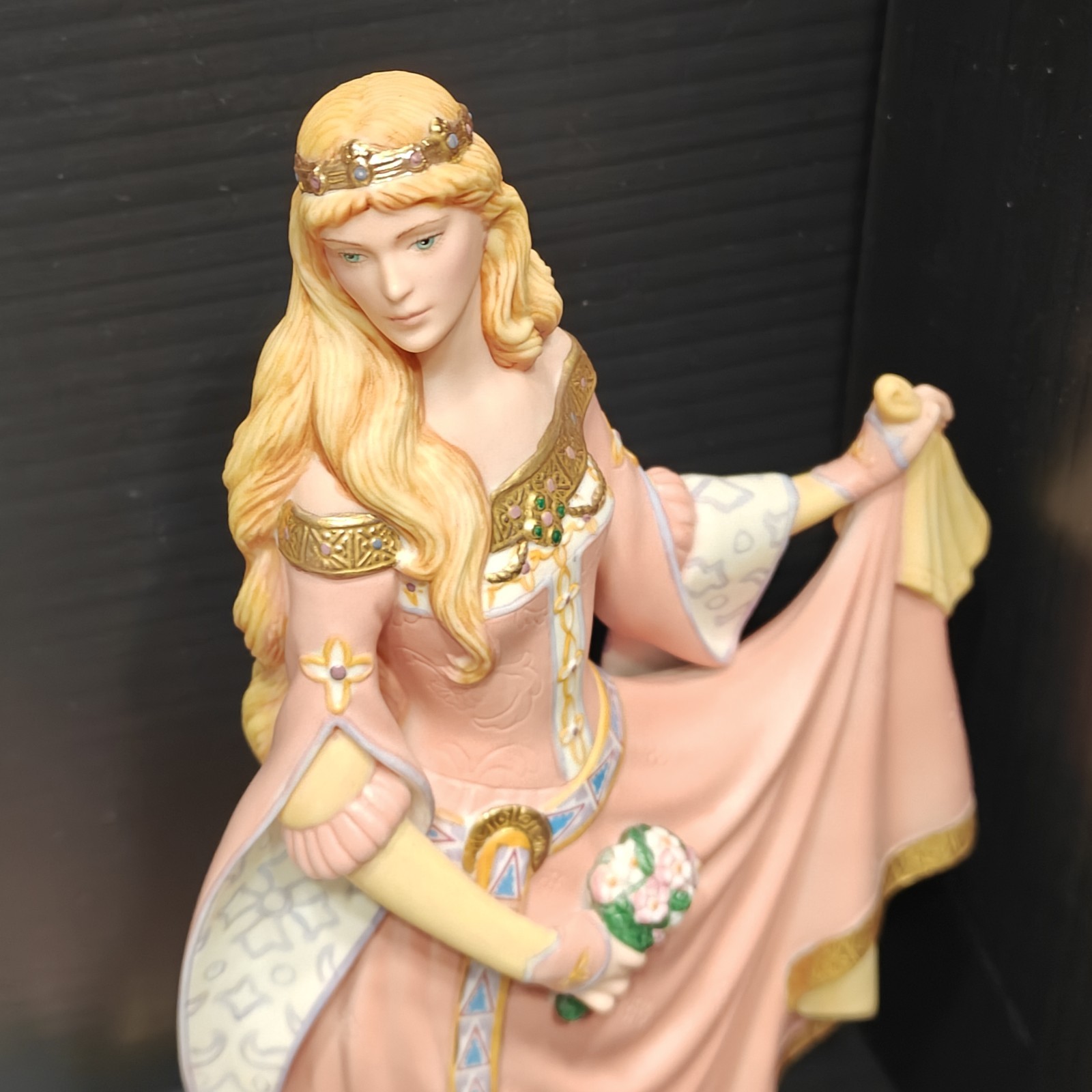 Lenox Legendary Princesses Guinevere Figurine 1990 Original Box Retired 24K Gold
