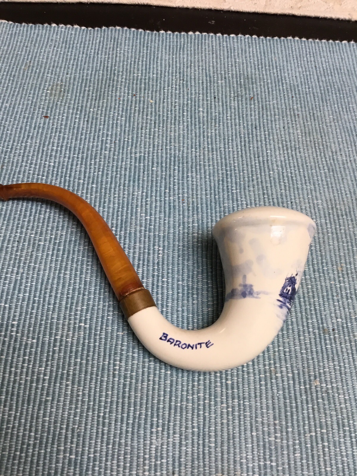 Rare,Ceramic, Vintage, Goede Waagen, Baronite  (Sherlock Style) Pipe, Holland