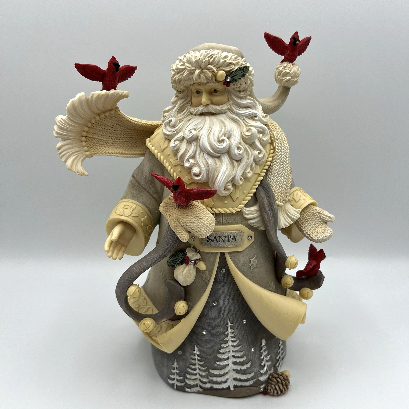 Enesco The Heart of Christmas 6006539 Santa with Flying Cardinals Figurine RARE Enesco The Heart of Christmas 6006539 Santa with Flying Cardinals Figurine RARE