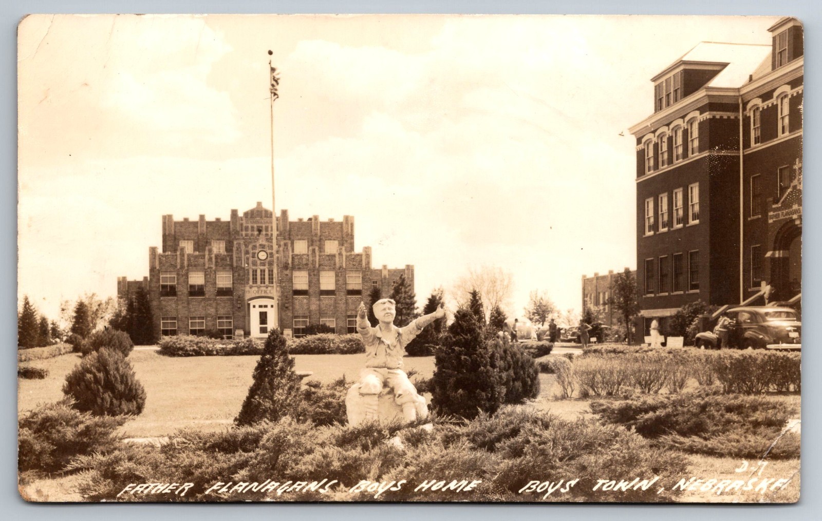 Postcard RPPC Father Flanagan\'s Boys Home Boys Town NE