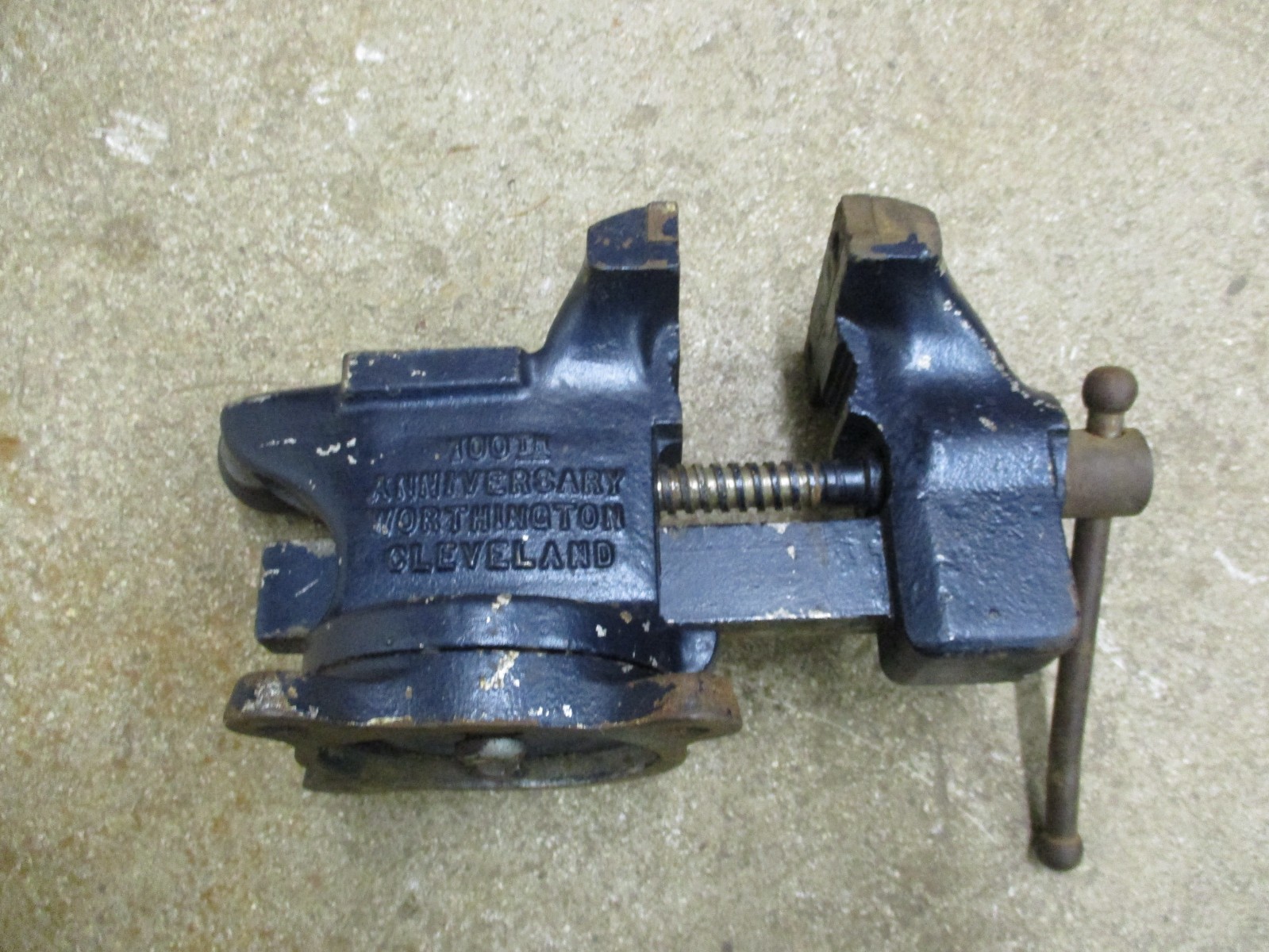 USED Vintage 100th Anniversary Worthington Cleveland  3 1/2 Bench Vise USA Works