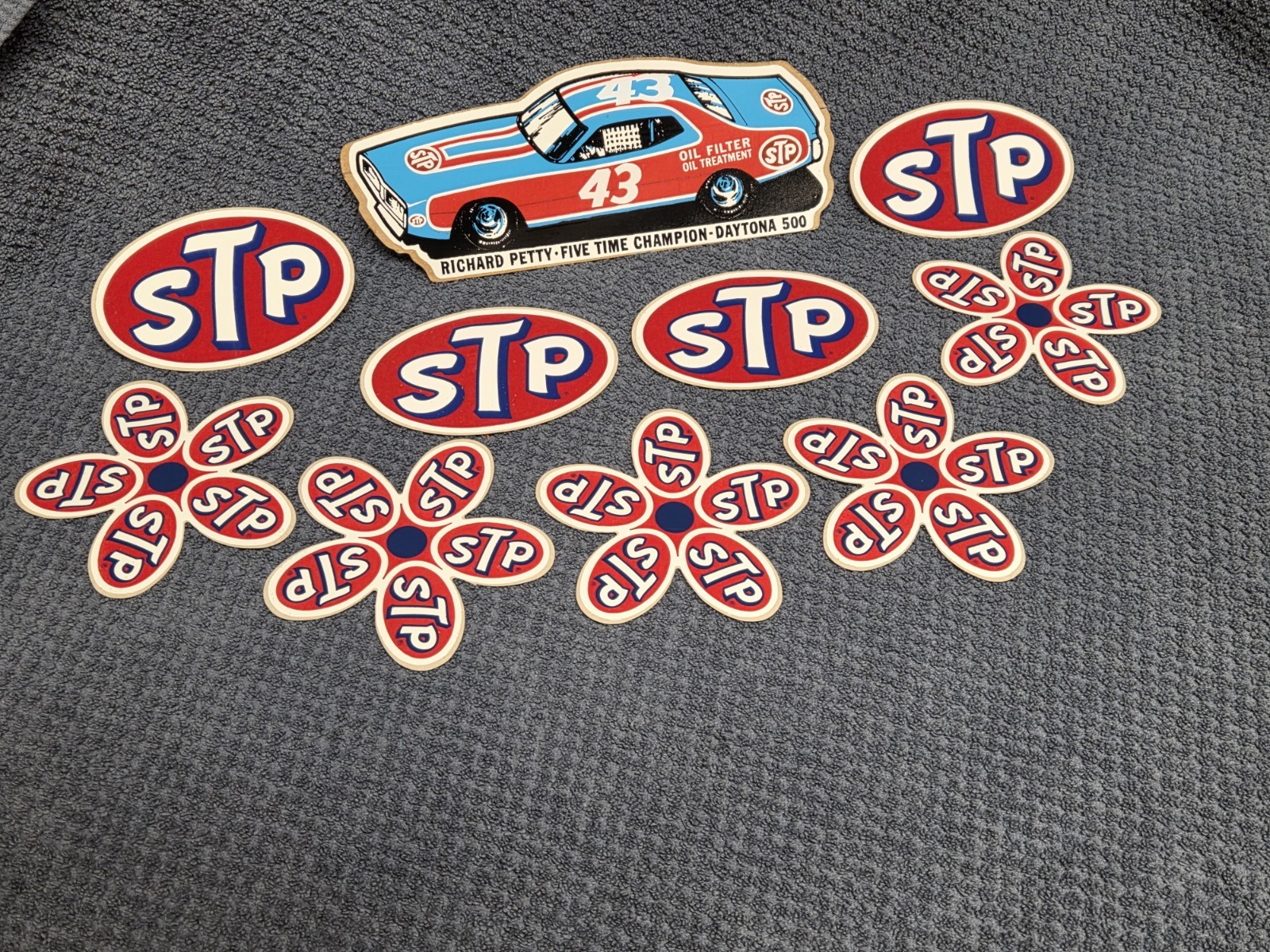 Vintage STP Racing Stickers.  NOS. Lot of 10