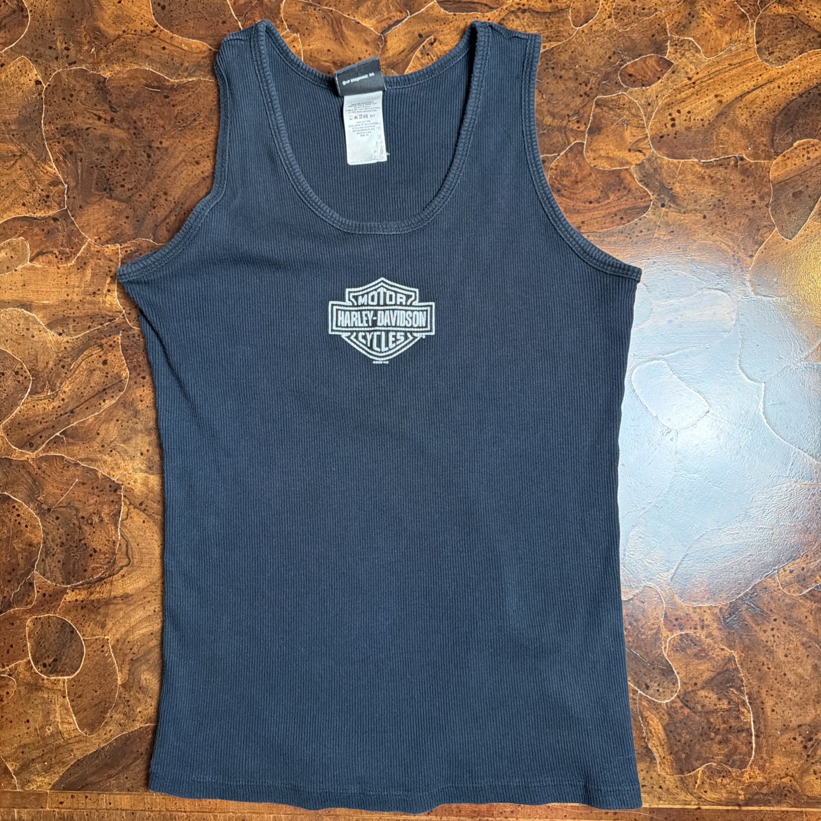 Harley Davidson Bike Town Ohio Womens Ribbed Tank Top Shirt Size 1X Black USA Harley Davidson Bike Town Ohio Womens Ribbed Tank Top Shirt Size 1X Black USA