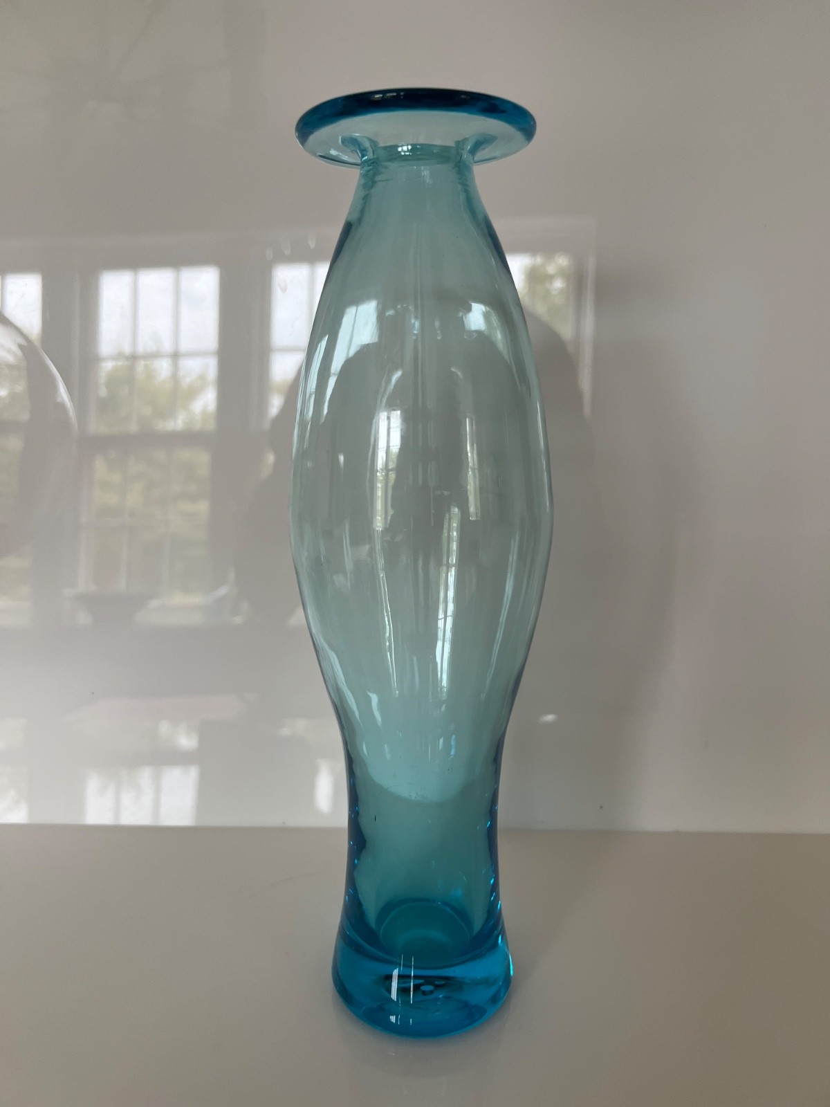 Vintage GREENWICH FLINT CRAFT Blue Decanter 13\