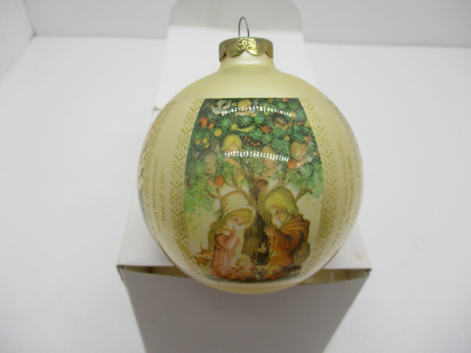 Vintage 1981 Schmid Christmas Ornament Quiet Reflections Tree of Life