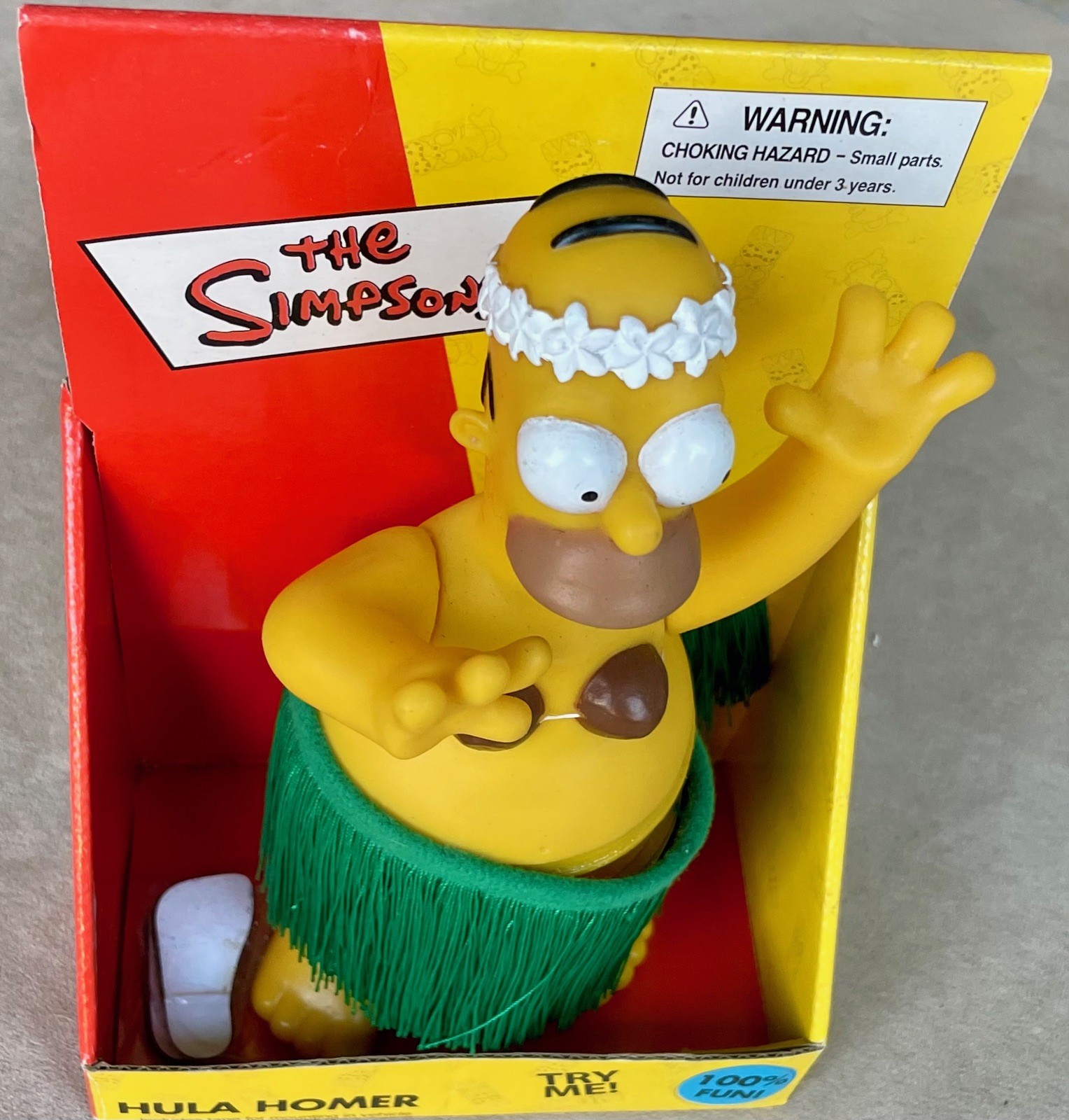 VTG New The Simpsons Hula Homer Battery Operated Figure Original Box 2002
