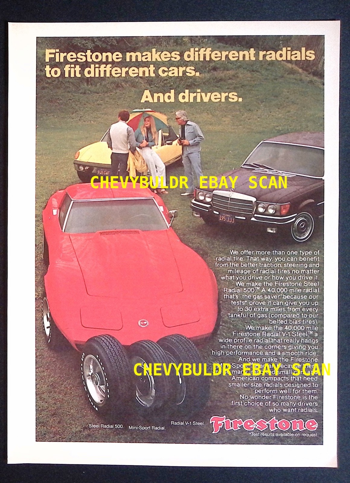 1974 Firestone Radial Tires Vintage Ad 