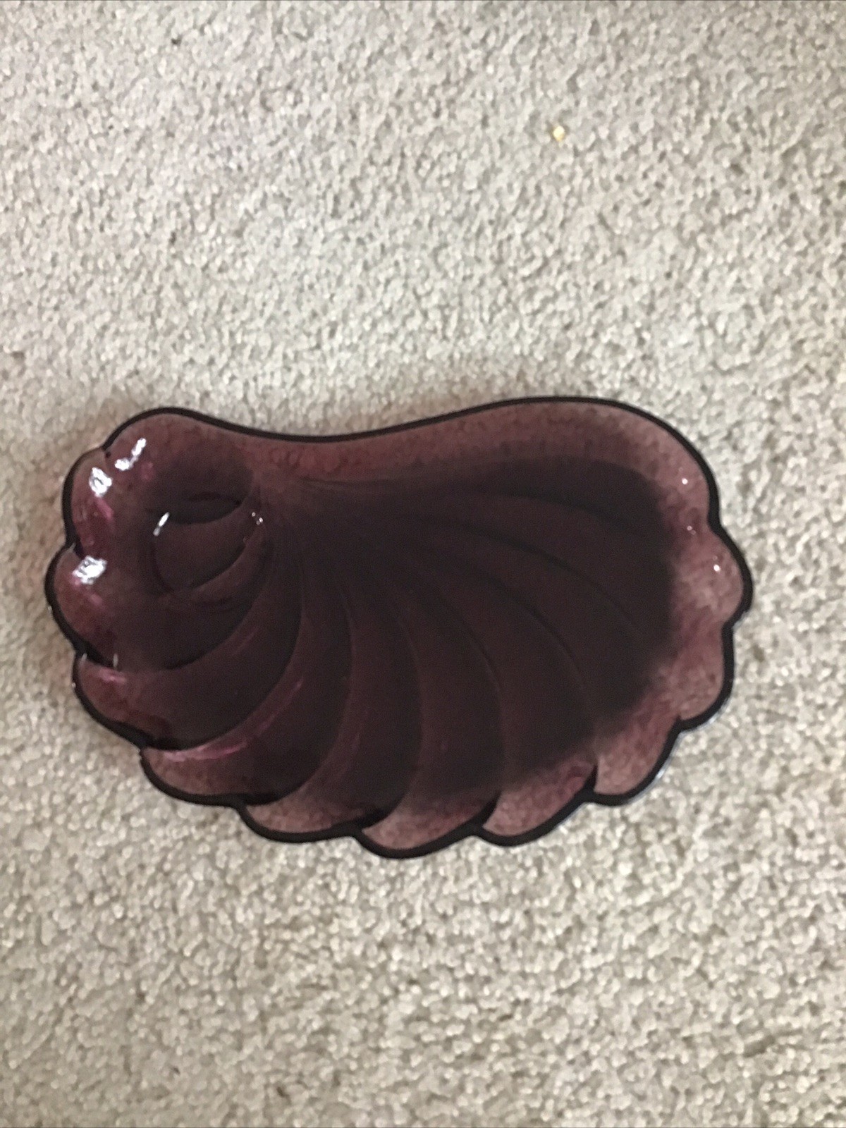 MCM Hazel Atlas Moroccan Amethyst Seashell Snack Plate - No Cup
