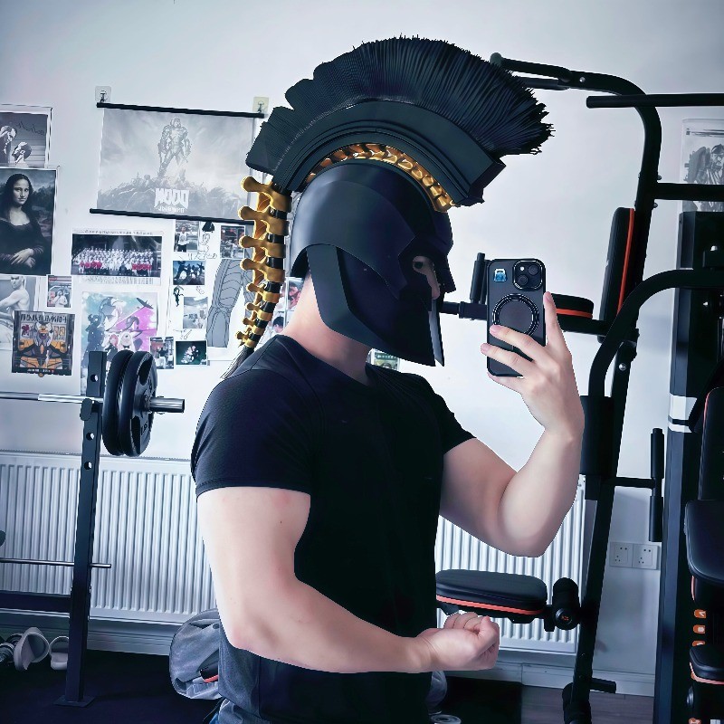 Agamemnon Wearable Helmet Mask Spartan Warrior Greek Odyssey Halloween Cosplay