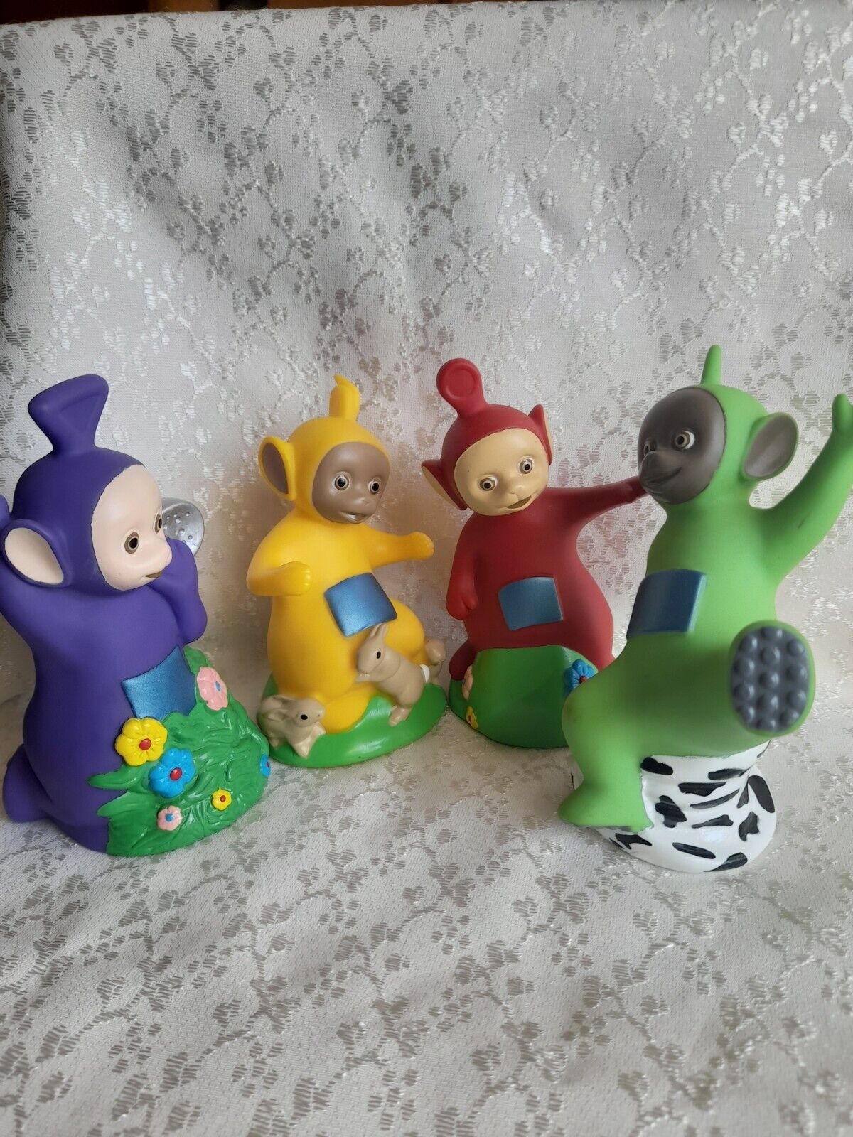 Vintage Telletubbies, Bubble Bath Toppers, Tinky Winkie, Lala, Dipsy, Po 1996
