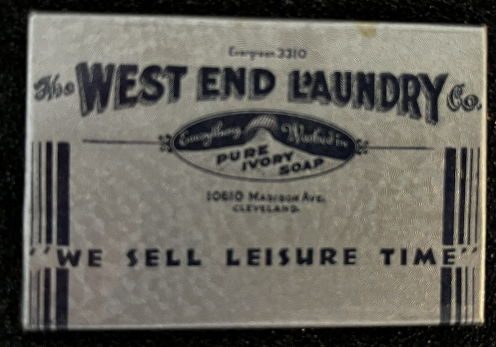 VINTAGE West End Laundry ADVERTISING POCKET MIRROR CLEVELAND Ohio