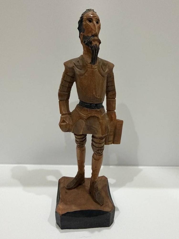 Vintage Hand Carved Wood Don Quixote Figurine Statue 8 Vintage Hand Carved Wood Don Quixote Figurine Statue 8