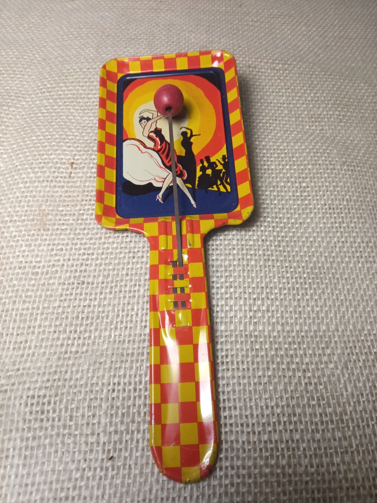 Vintage Life Of The Party Kirchhoff 1930’s Tin Clanger Noisemaker Great Graphics