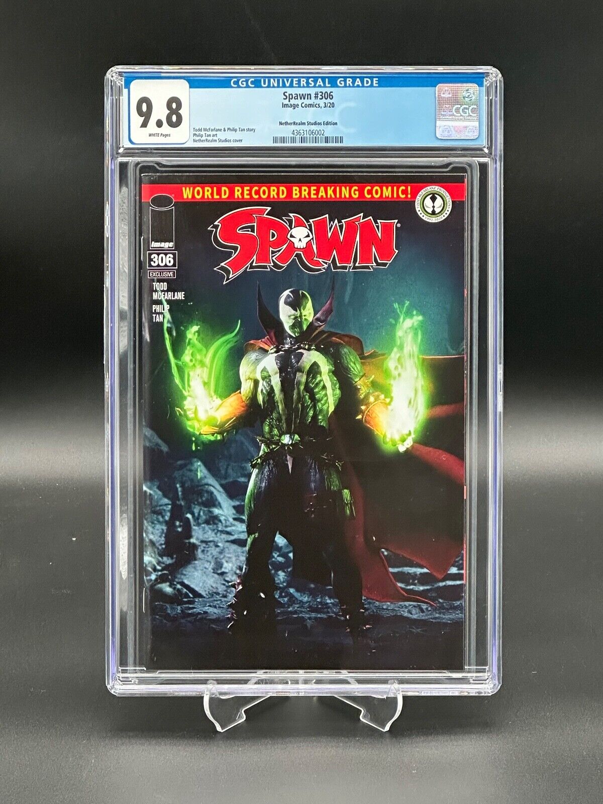Spawn 306 CGC 9.8 NetherRealm variant. Mortal Kombat cover