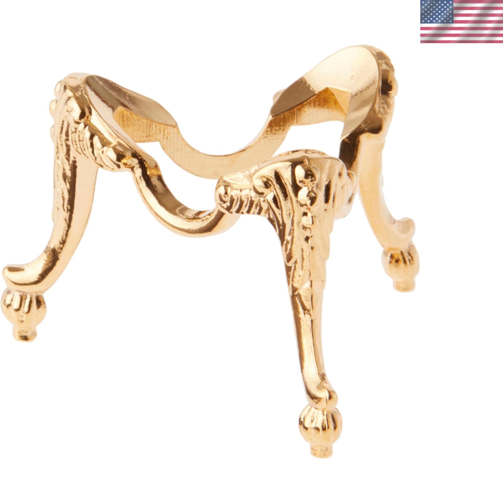 Shiny Brass-toned Egg Stand/Holder, 1.375 Shiny Brass-toned Egg Stand/Holder, 1.375