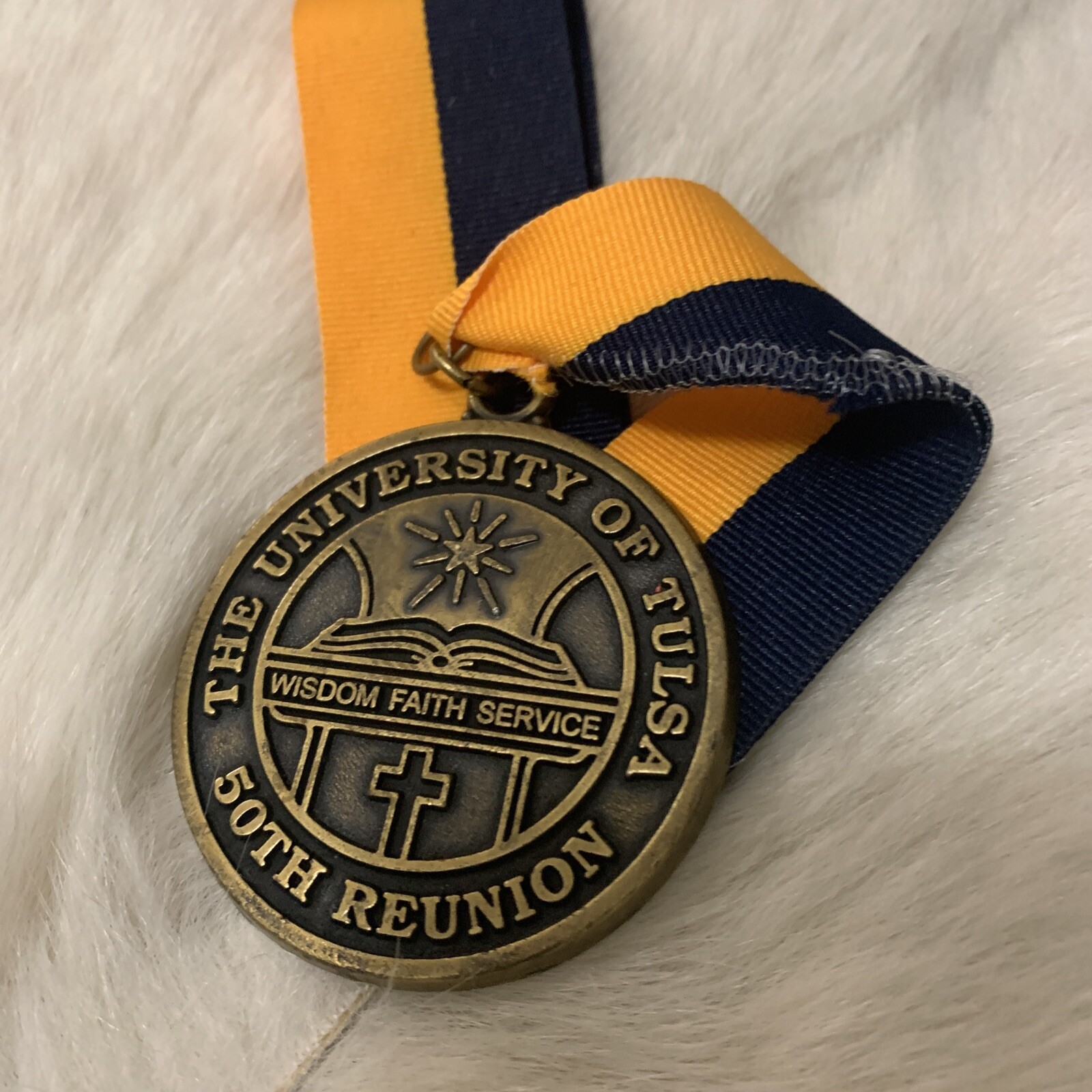 University Of Tulsa Ok TU 50th Reunion Metal Medal Memorabilia Token