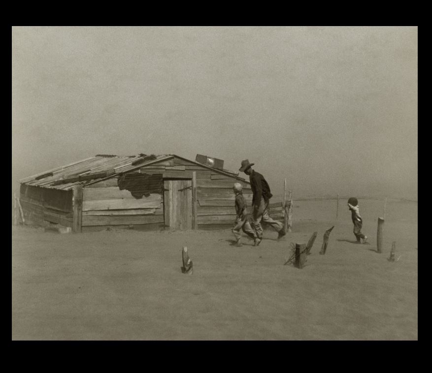 1936 Dust Bowl PHOTO Great Depression Oklahoma Farmer Family Farm