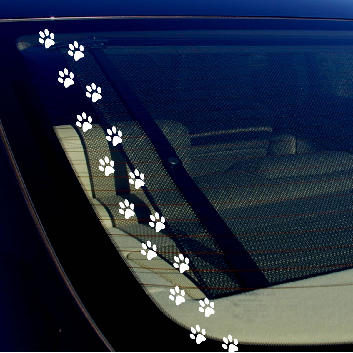 PET PAW PRINTS (16) Vinyl Decal Car Window Bumper Sticker Cat Dog Kitten Puppy