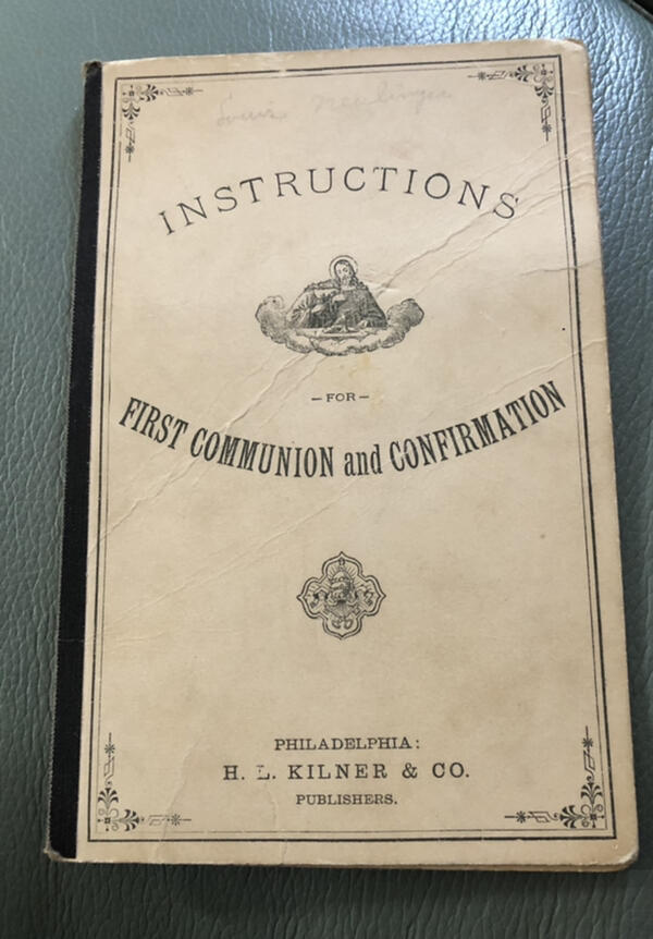 Vintage First Communion and Confirmation Instructions Card R.L. Kilner 1930s