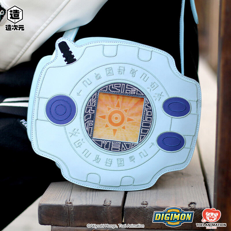 Digital Monster Digimon Adventure Digivice Shoulder Bag W/Cards Badge Pendant 
