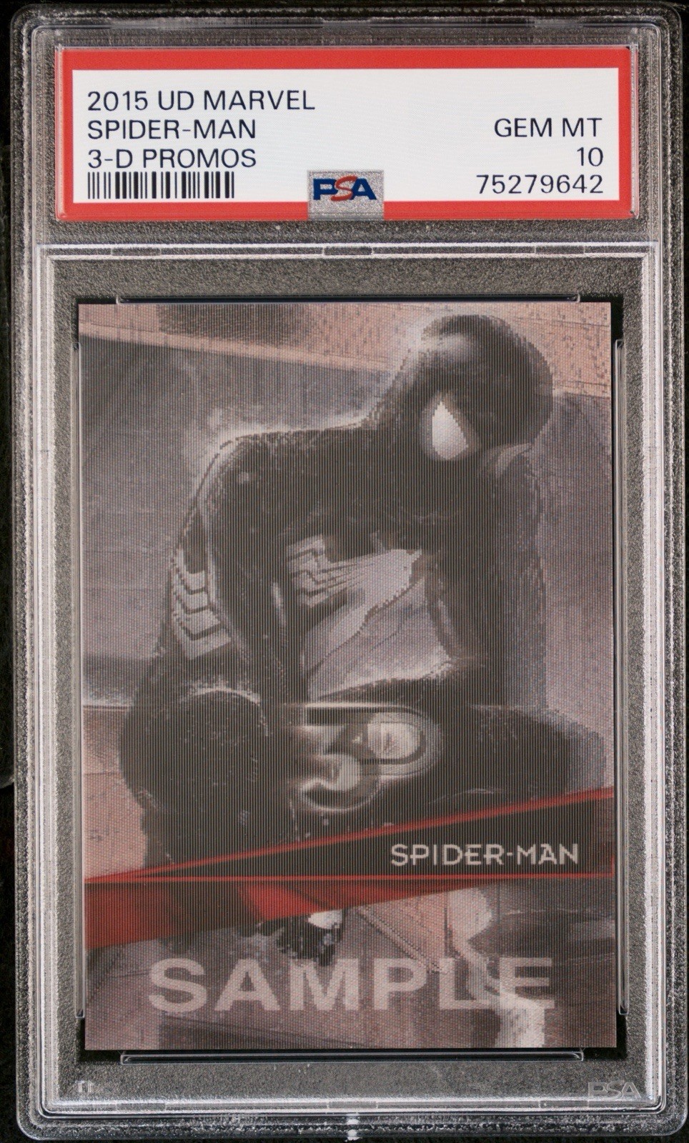 2015 UD Marvel 3-D Promos Spider-Man PSA 10 💎 🌟 VHTF 🔥 POP 14/0^