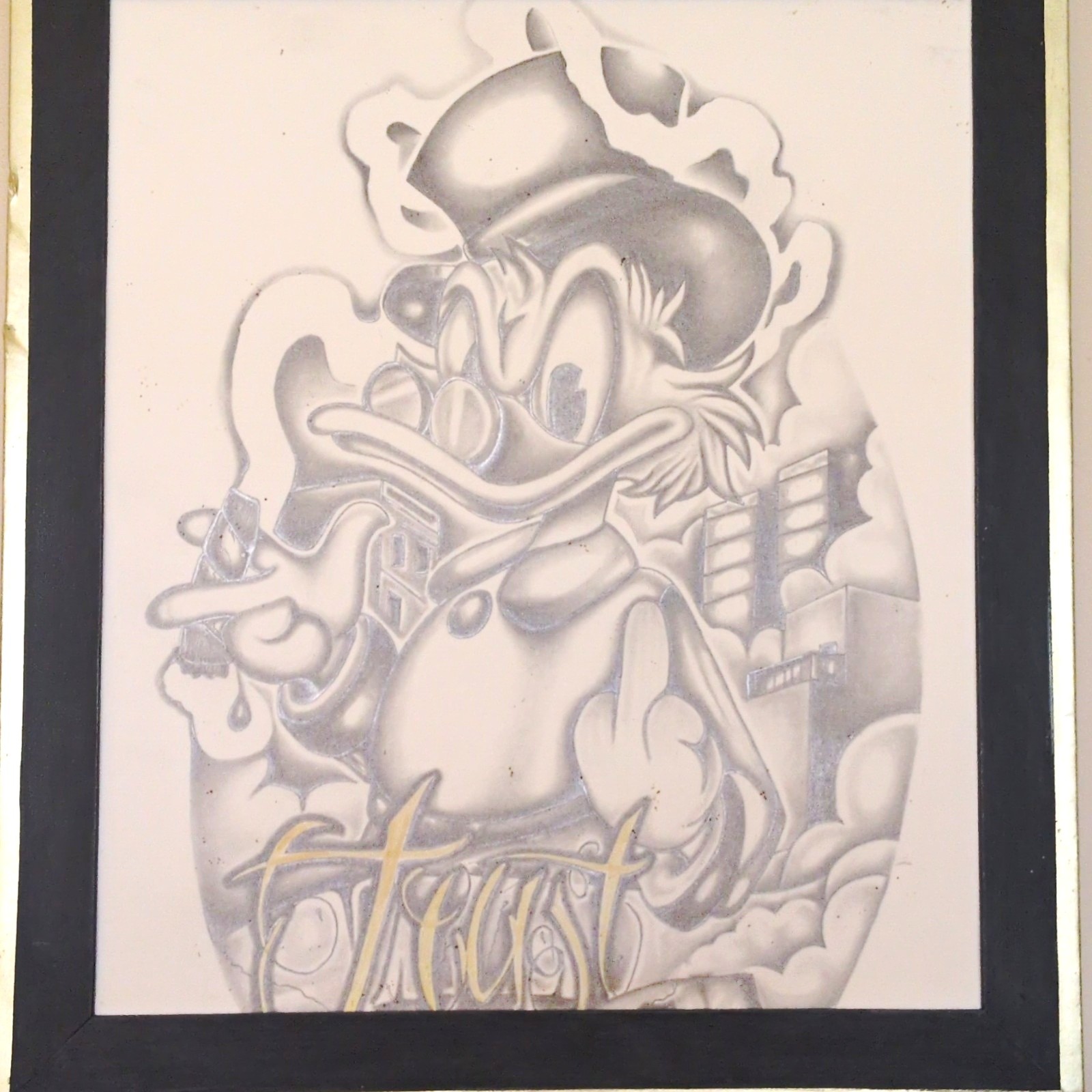 Disney Donald Duck Framed Print Artwork - Classic Disney Character Wall Decor