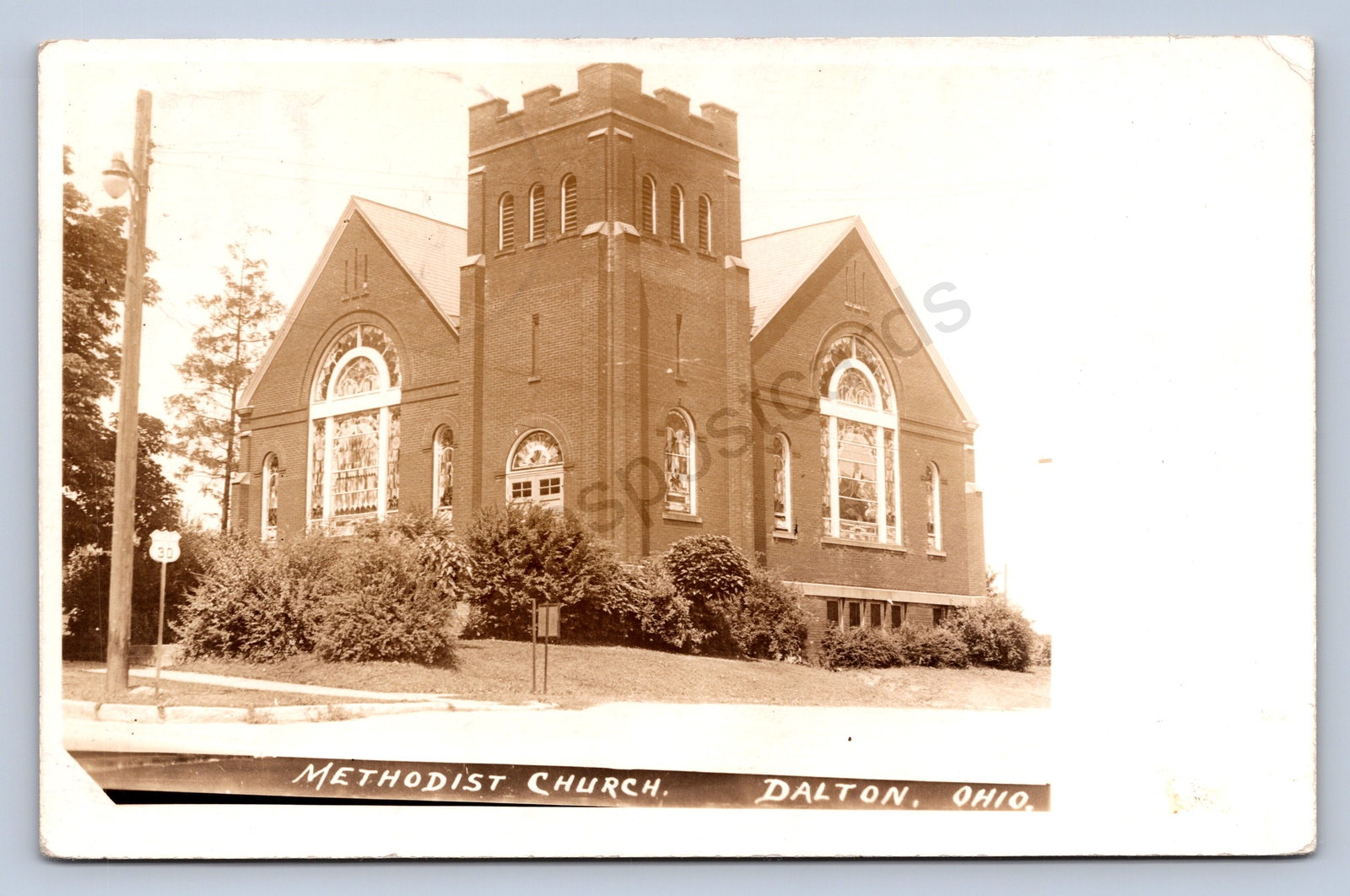 J94/ Dalton Ohio RPPC Postcard c1940s Methodist Church Building  431