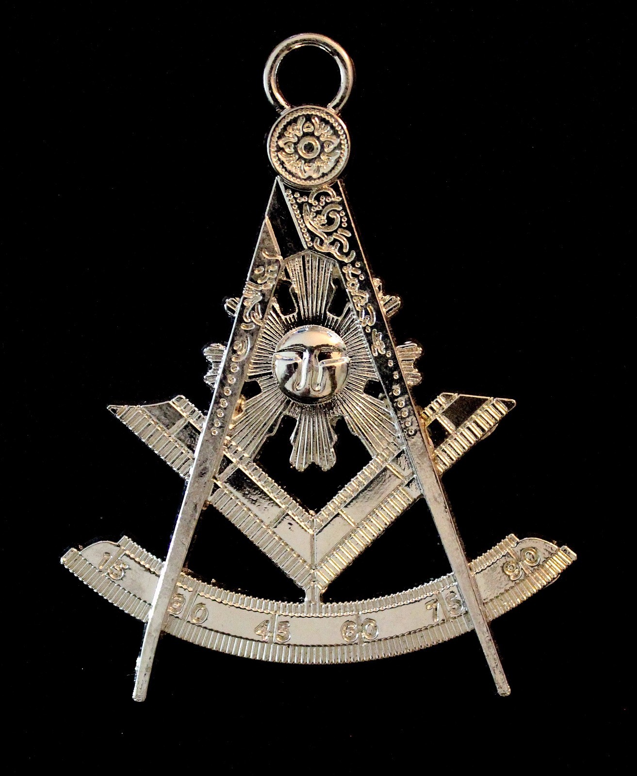 Past Master Silver Tone Jewel For Masonic Collar Regalia Freemason Pendent Past Master Silver Tone Jewel For Masonic Collar Regalia Freemason Pendent