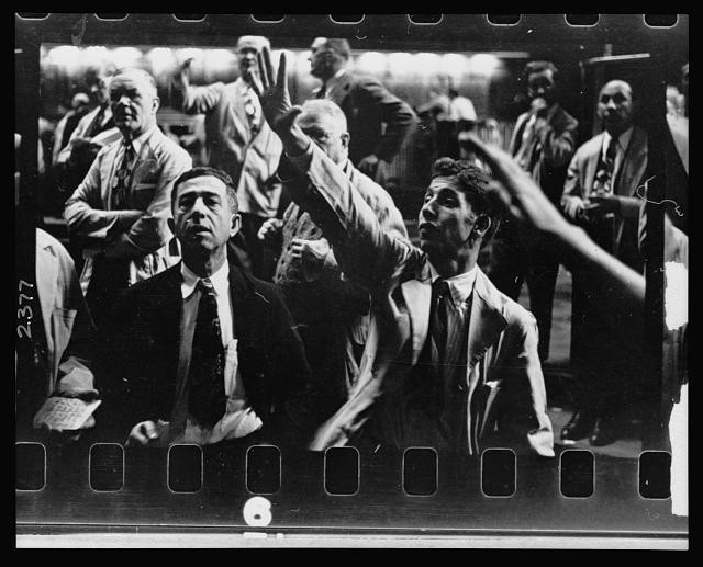 Chicago Illinois Merchandise Mart Men Working Floor 1949 Commodity Exchange