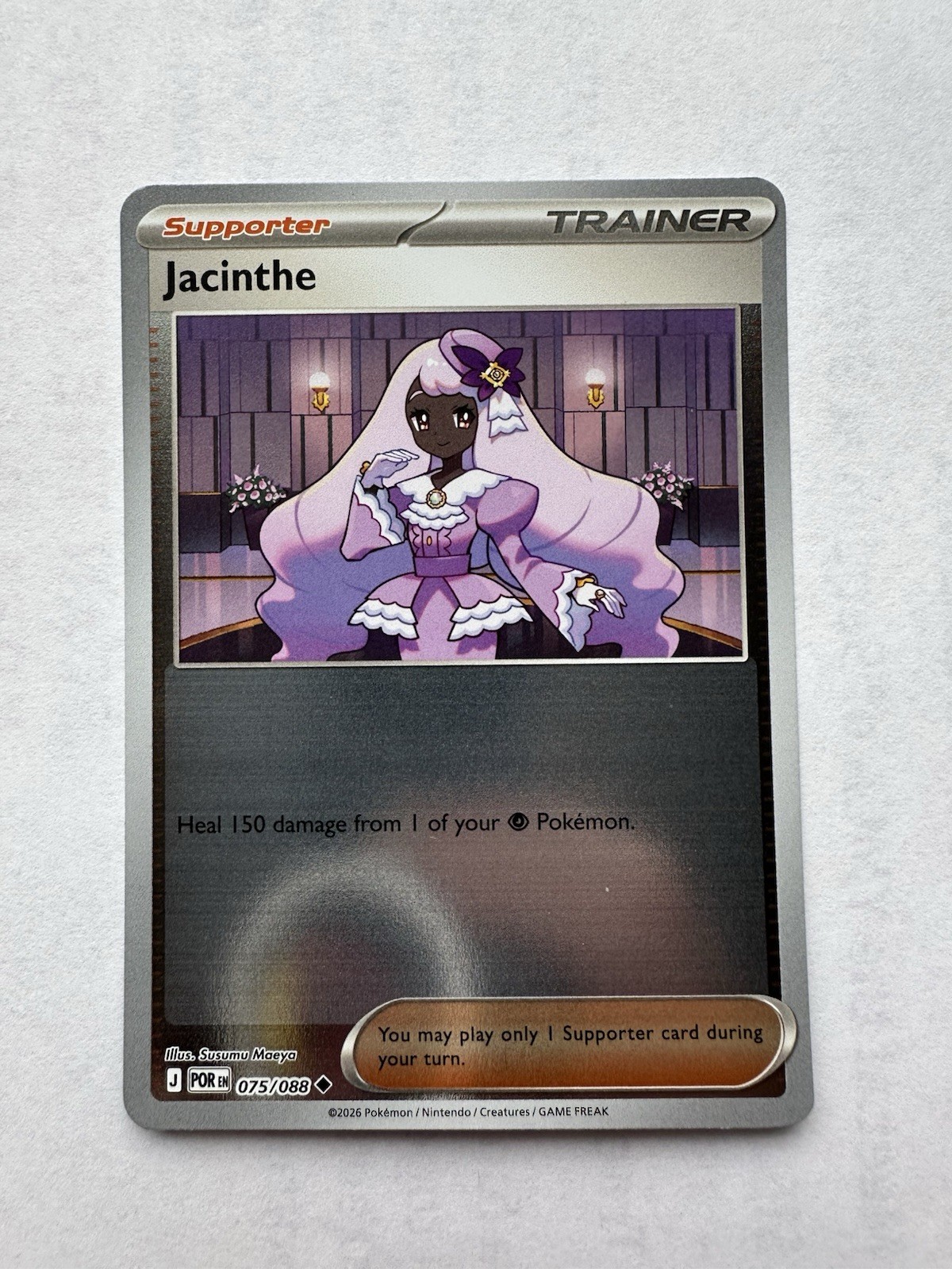 Pokemon TCG Jacinthe 075/088 POR EN Holo Supporter Trainer Single Card
