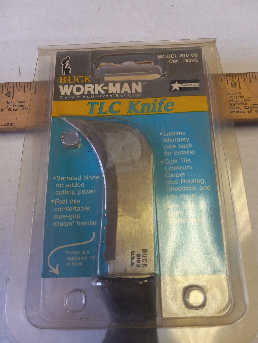 VINTAGE Made In USA BUCK 810 X TLC WORKMAN KNIFE Used In Package 