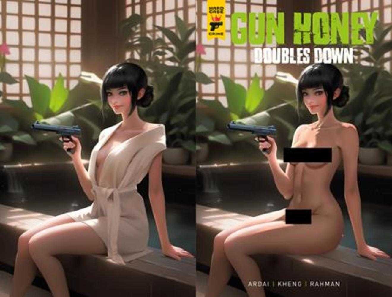 Gun Honey Doubles Down #4 (Of 4) Cover E Rare Tempter Wraparound Nude Clothed