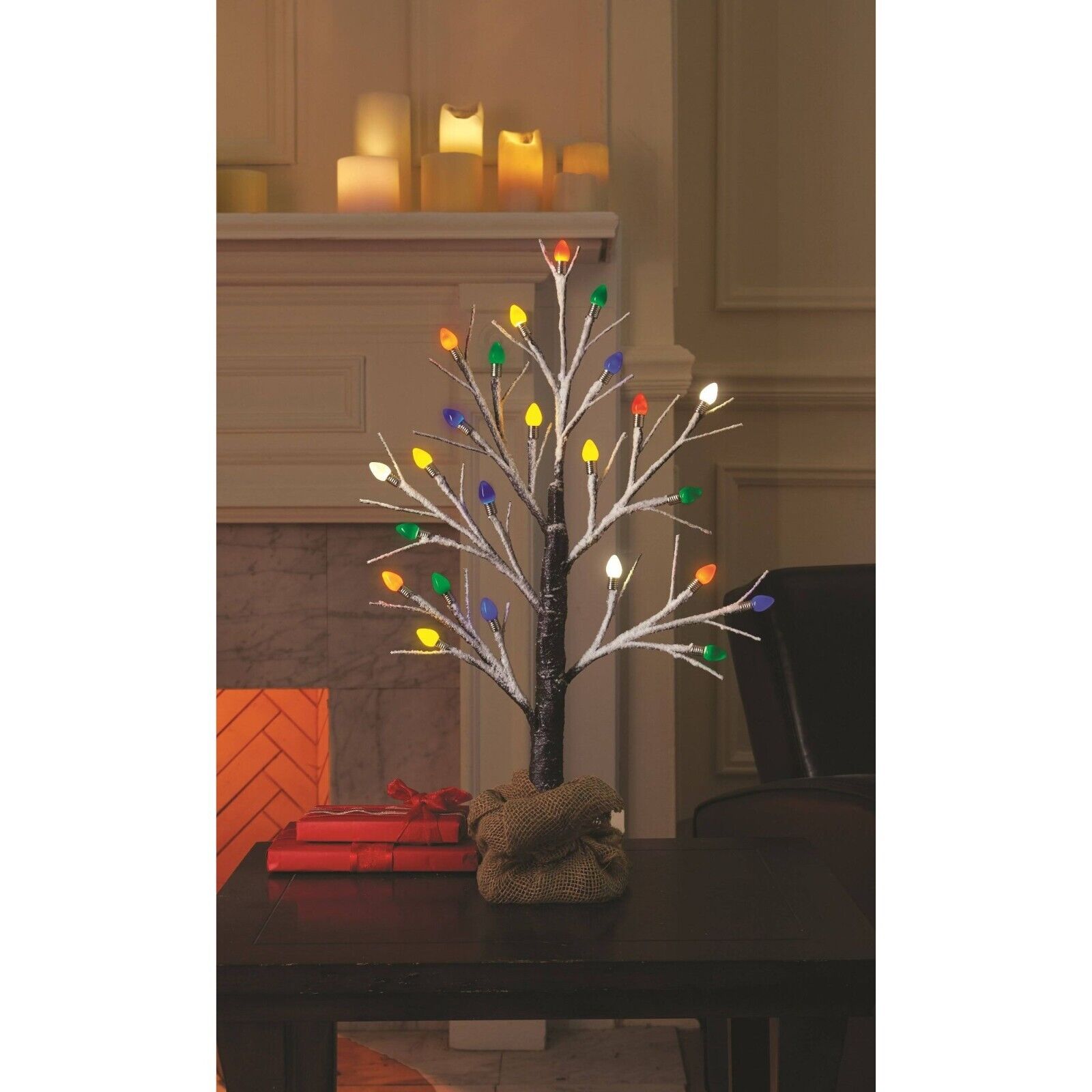FAO Schwarz 2’ Vintage Style Buld LED Small Personal Christmas Tree NIB