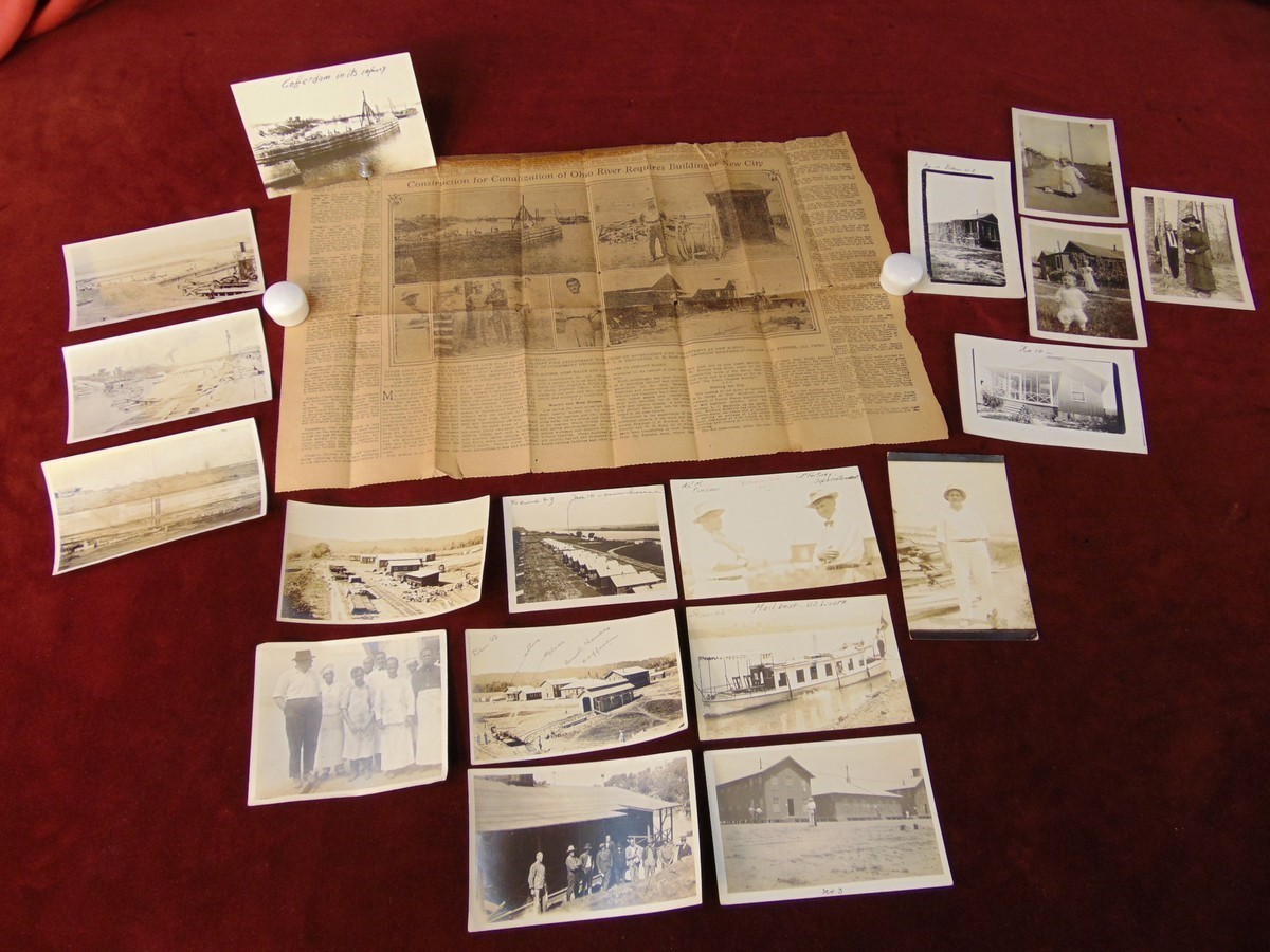 1914 Photo Archive OHIO RIVER LOCK & DAM 43 Cofferdam Construct INDIANA KENTUCKY