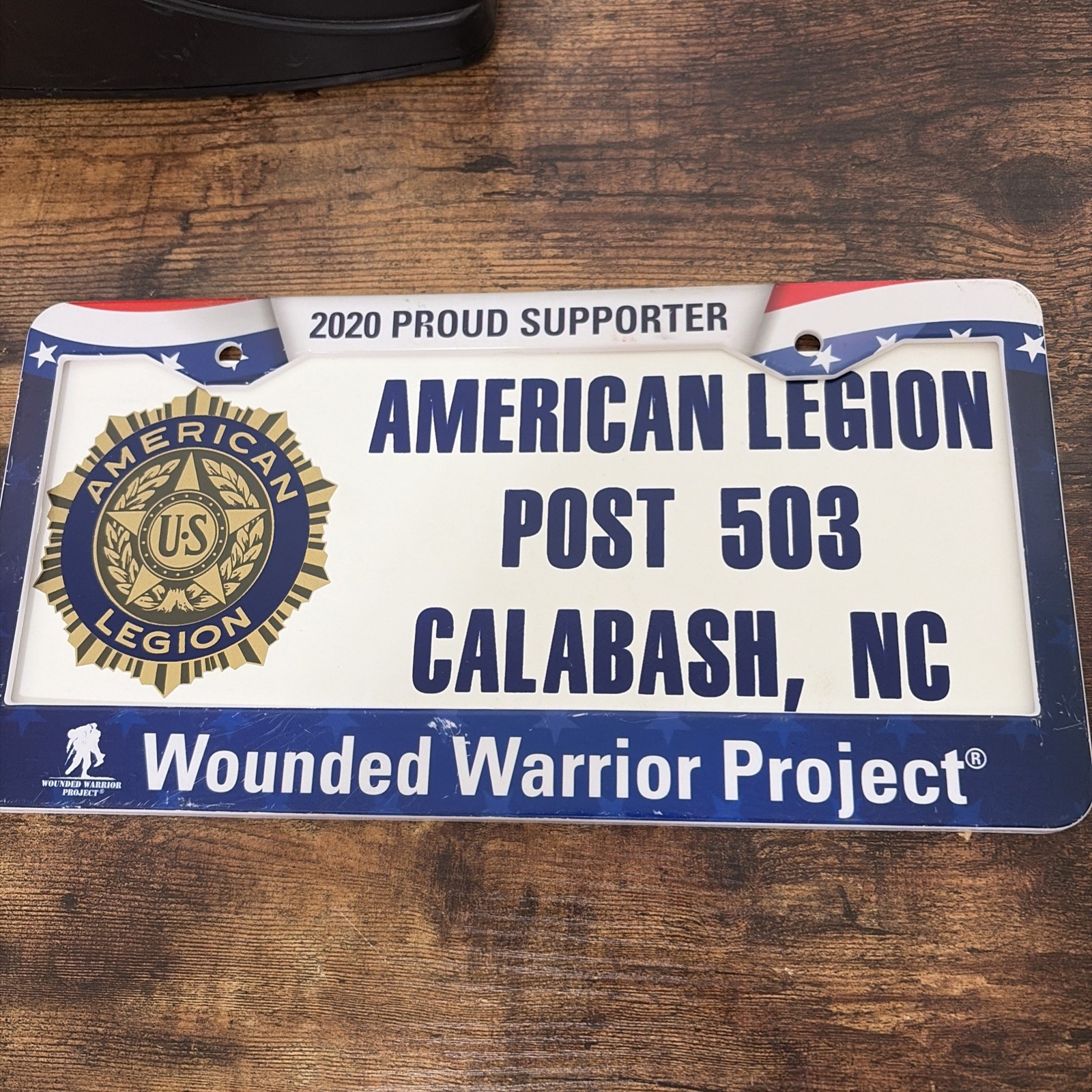 wounded warrior project license plate Post 503 Calabash,Nc wounded warrior project license plate Post 503 Calabash,Nc