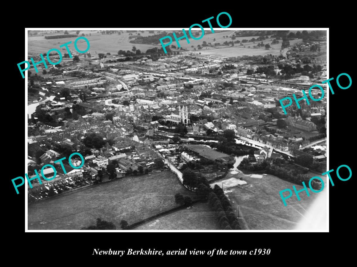 Newbury Berkshire England View Of The Town c1930 2 Old Large Historic Photo