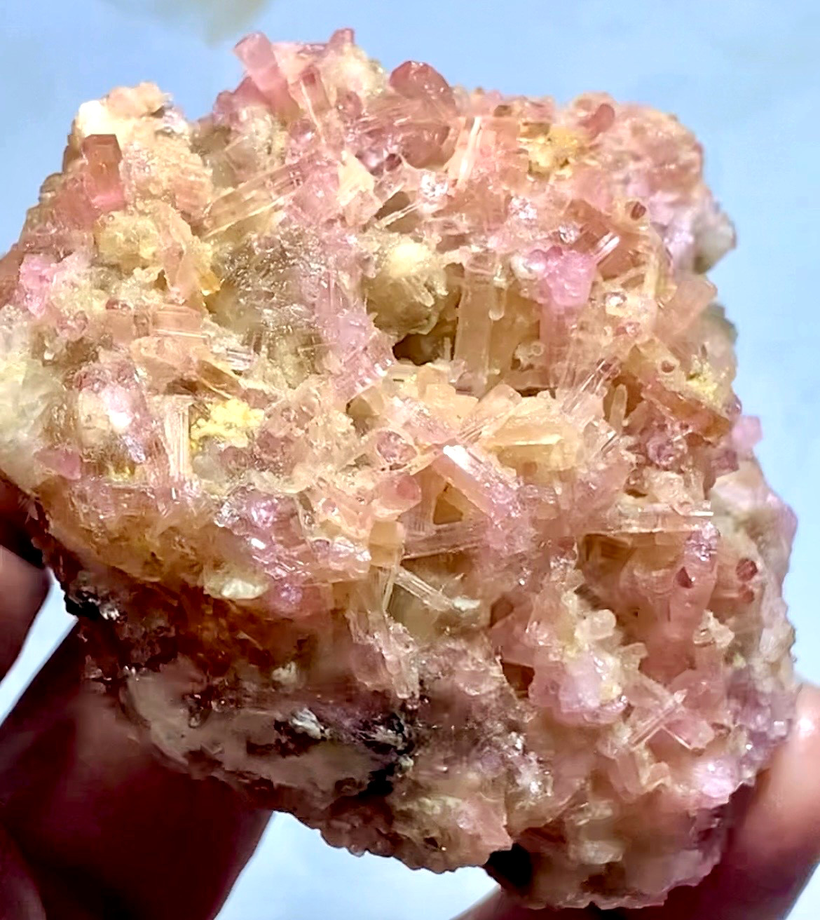 615 Carats Pink Tourmaline Crystal Bunch Specimen from Afghanistan