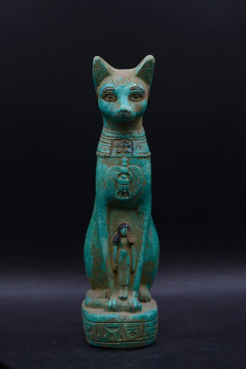 Rare Ancient Egyptian Antiquities Egyptian Goddess Bastet Egyptian Cat Figure BC Rare Ancient Egyptian Antiquities Egyptian Goddess Bastet Egyptian Cat Figure BC