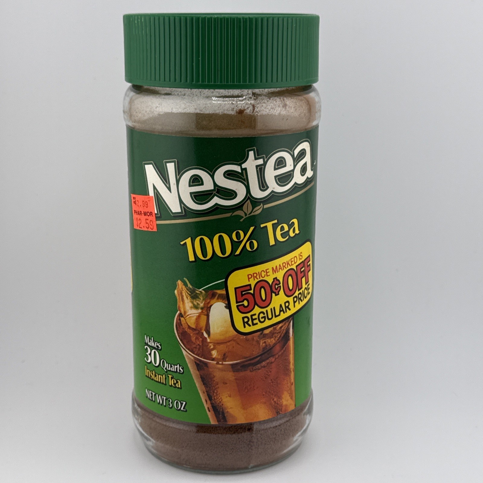 Vintage Nestea ice tea mix powder discontinued expired 3 oz OPEN JAR RARE Vintage Nestea ice tea mix powder discontinued expired 3 oz OPEN JAR RARE