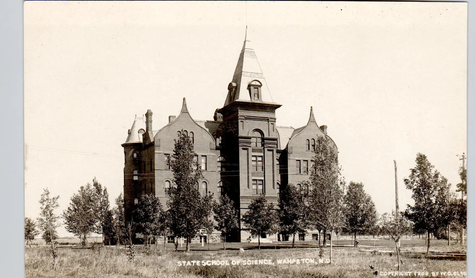 STATE SCHOOL OF SCIENCE Wahpeton nd real photo postcard rppc north Dakota