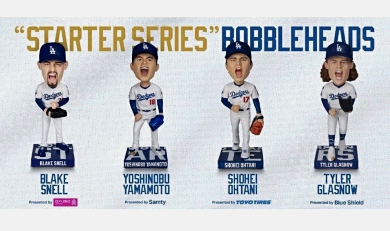 2025 LA Dodgers Starters Series Bobbleheads Snell, Glasnow, Ohtani, Yamamoto NEW 2025 LA Dodgers Starters Series Bobbleheads Snell, Glasnow, Ohtani, Yamamoto NEW