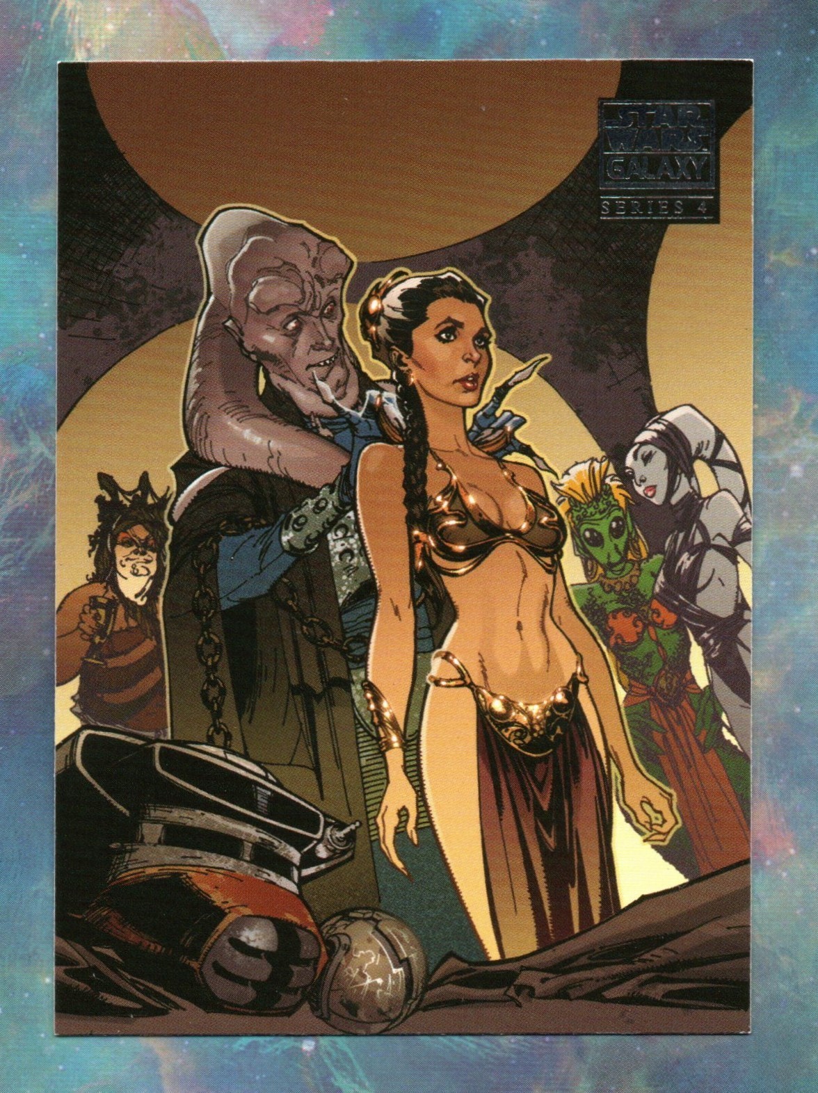 2009 Topps Star Wars Galaxy Series 4 BASE #30 PREPARING THE NEW SLAVE GIRL LEIA