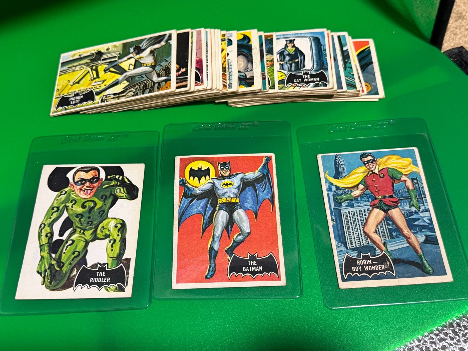 1966 Topps Batman Complete Set of 55 Black Bat Cards Batman, Robin Rookies