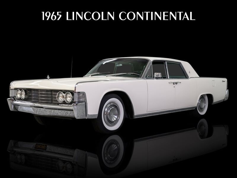 1965 Lincoln Continental in White NEW METAL SIGN: 12 x 16\