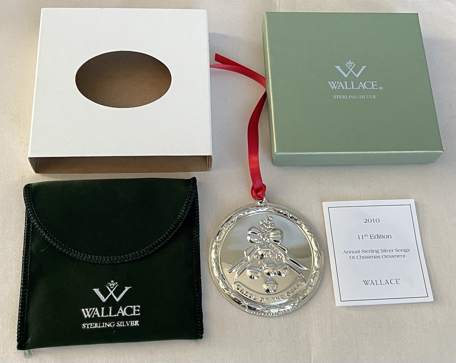 2010 Wallace Sterling SONGS OF CHRISTMAS CAROL OF THE BELL Ornament 11th Edition