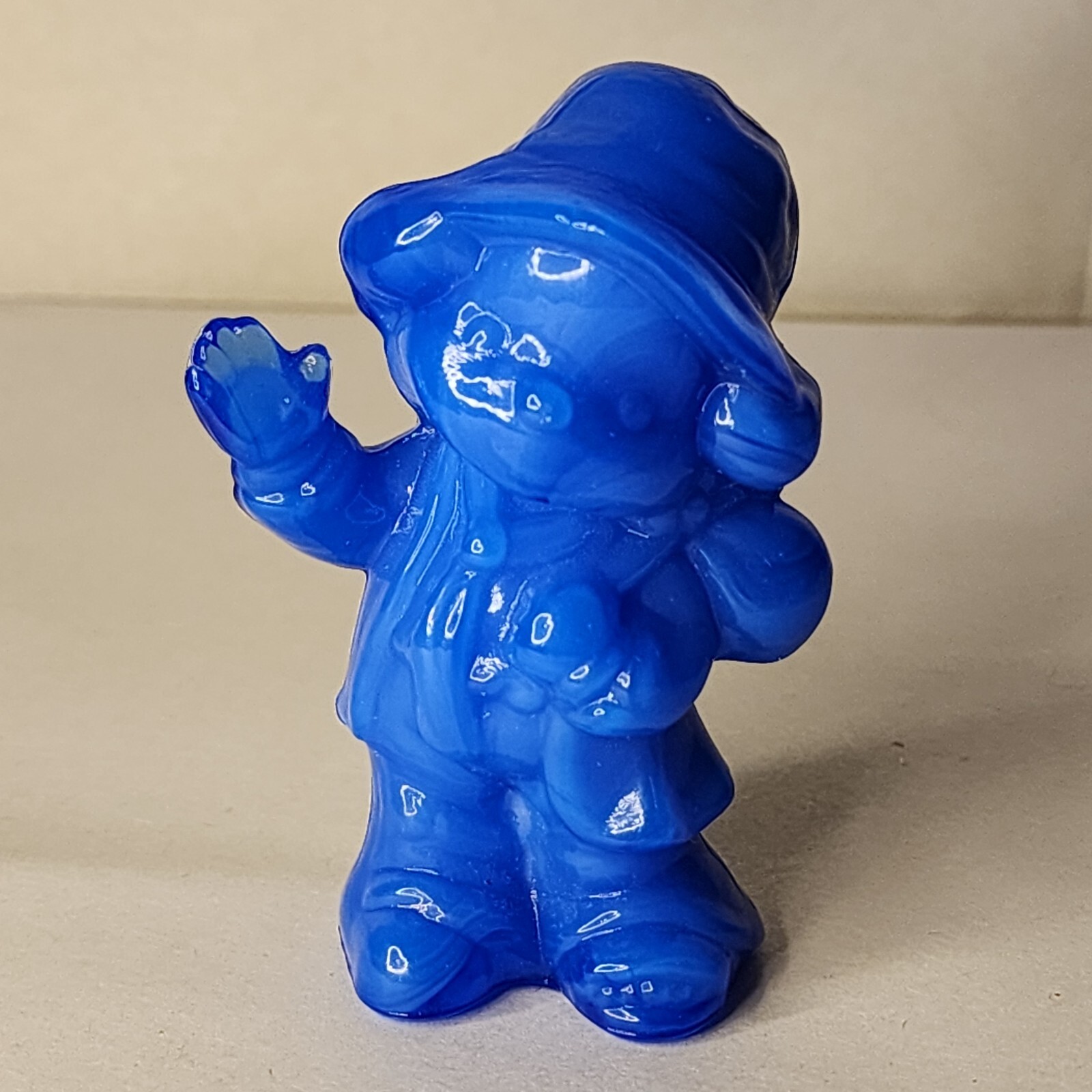Boyd Glass Freddie The Clown Figurine Heavenly Blue? 8-27-99 Retired Figure