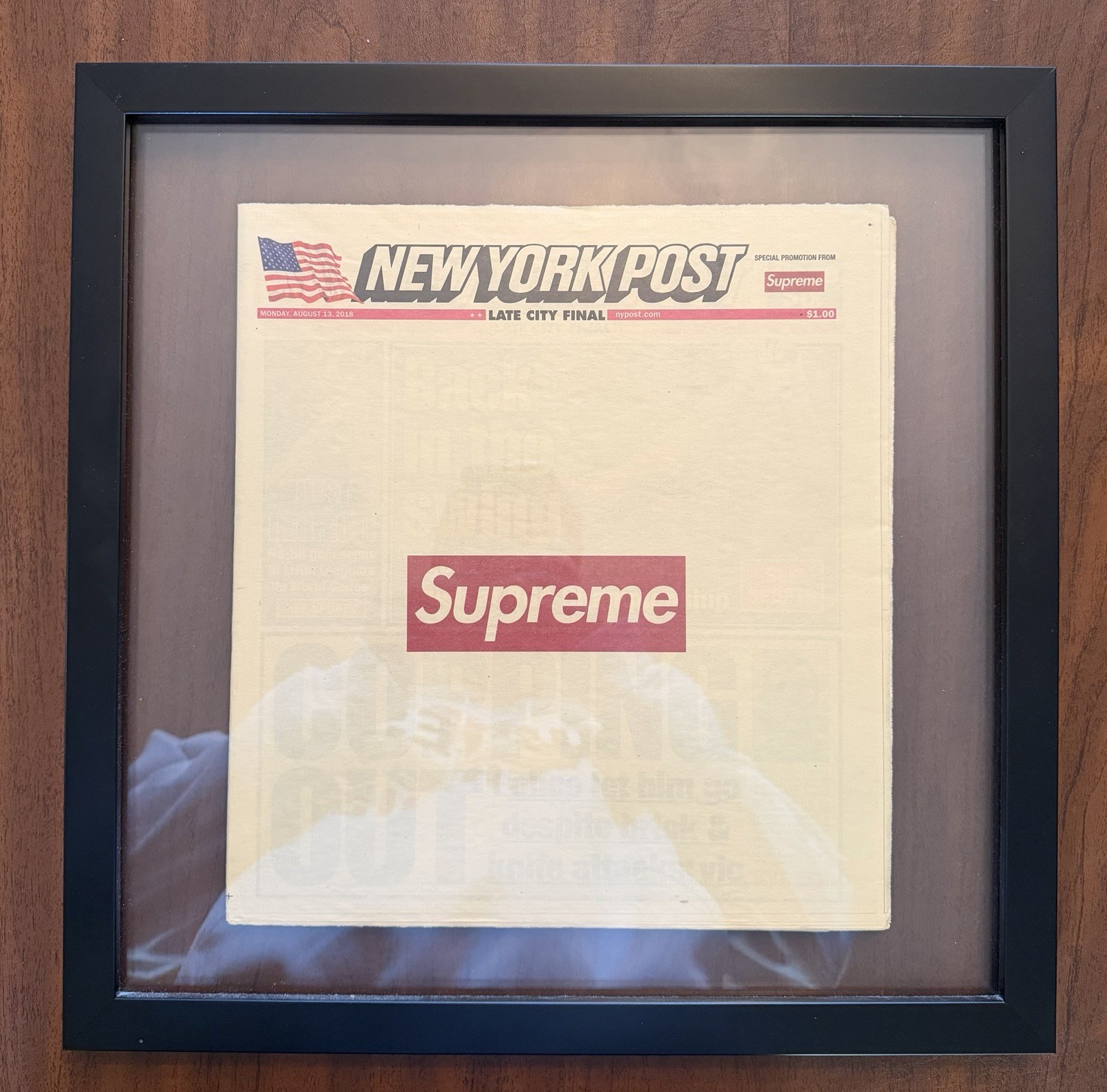 Framed Supreme New York Newspaper