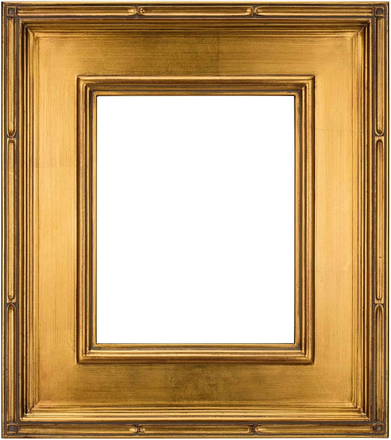 Elegant Gold Leaf 11X14 Museum Frame - Antique Style, Open Back, No Glass