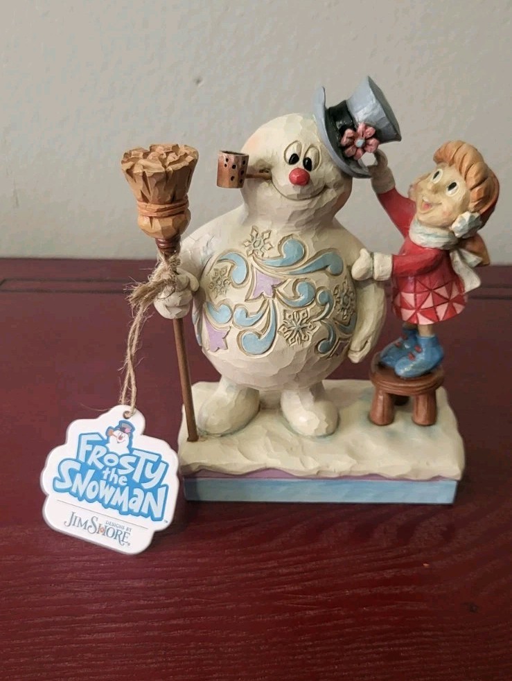 Jim Shore Frosty the Snowman Figurine Hand Painted Resin 4.5\